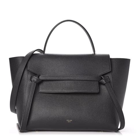 celine grained calfskin small belt bag ocean black|Celine grained calfskin bag.